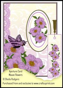 Aperture Card Kit - Mauve Flowers
