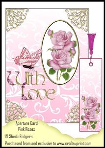 Aperture Card Kit - Pink Roses