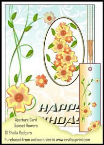 Aperture Card Kit - Sunset Flowers