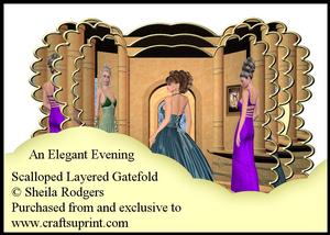 Scalloped Layered Gatefold - an Elegant Evening