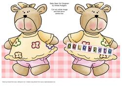 Baby Bear Girl Gingham