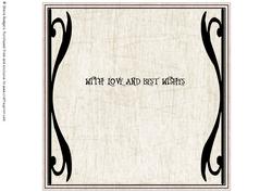 8 Inch Insert - Love and Best Wishes