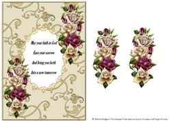 Rose Tower Sympathy Card with Verse
