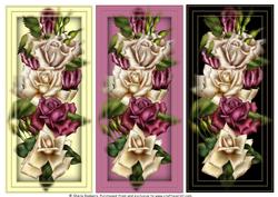 Set of 3 Rose Tower Toppers