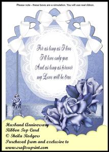 Ribbon Top Card - Husband Anniversary