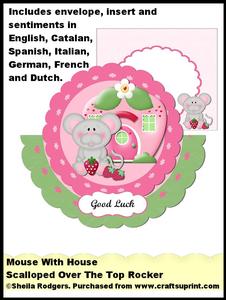 Scalloped Ott Mouse with House