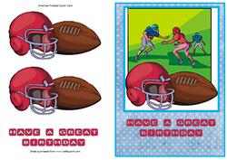 American Football Quick Card