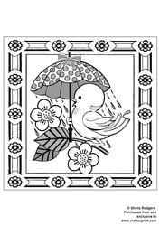 Digital Stamp - April Showers Chick