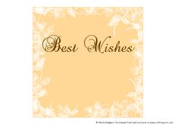 Insert for 8 Inch Card-floral Edge - Best Wishes