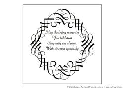 Insert for 8 Inch Card-scroll Frame 2-loving Memories White