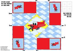 Twist Turn Topper - Red Aeroplane