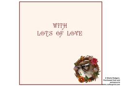 Wren and Wreath Insert - with Love