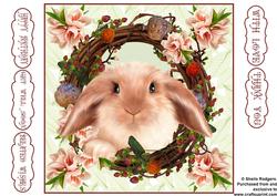 Flower Bunny Wreath