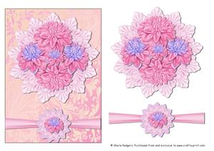 Pink Dahlia Doilies Mini Kit