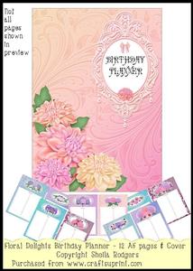 Birthday Planner Book - Floral Delights