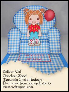 Armchair Easel - Balloon Girl