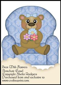 Armchair Easel - Bear with Flowers