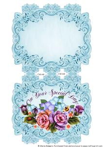 Aqua Strip Card Mini Kit - Enchanted Flowers