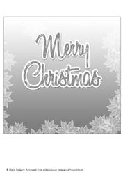 8 Inch Insert - Poinsettia Edge Merry Christmas 2