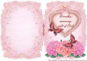 Name & Meaning Card - Dorothy