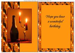Champagne Birthday Fold Back