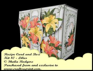 Recipe Card and Box Kit 10 - Lilies