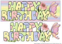 Patchwork Birthday Caterpillar and Butterfly