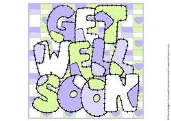 8 Inch Get Well Soon Patchwork