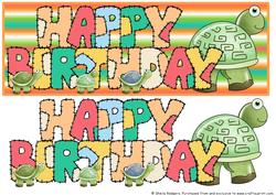 Patchwork Birthday Turtles 3