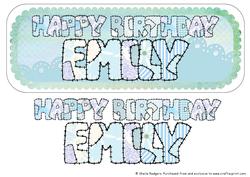 Scalloped Patchwork Name - Emily