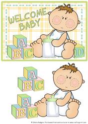 Building Blocks - Baby Boy with Bottle