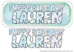 Scalloped Patchwork Name - Lauren