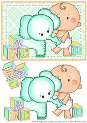 Building Blocks - Button Baby and Elephant