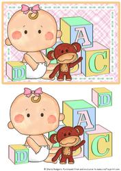Building Blocks - Button Baby and Monkey