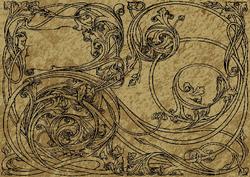 Grunge Double Swirls Scroll Backing Paper 1