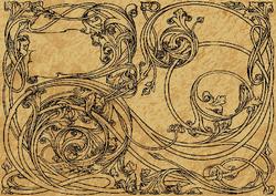 Grunge Double Swirls Scroll Backing Paper 2