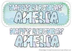 Scalloped Patchwork Name - Amelia