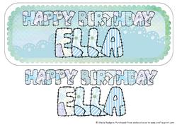 Scalloped Patchwork Name - Ella