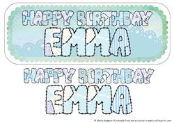 Scalloped Patchwork Name - Emma