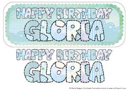Scalloped Patchwork Name - Gloria