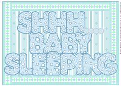 Shhh - baby Sleeping Blue