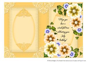 Month Birthday Card - July