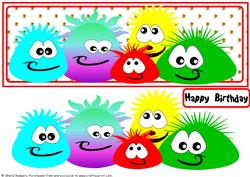 Large Dl Card - the Blobbles 1