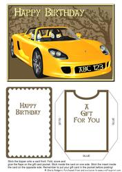 Gift Card Holder - Yellow Convertible