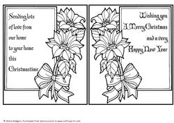 Digital Stamps - Christmas Poinsettias