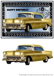 50s Car - Happy Birthday 3