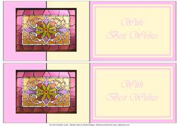 Two A6 Fold Back Cards - Stained Glass