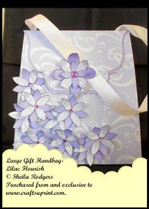 Large Gift Handbag - Lilac Flourish