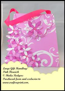 Large Gift Handbag - Pink Flourish