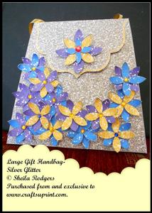 Large Gift Handbag - Silver Glitter